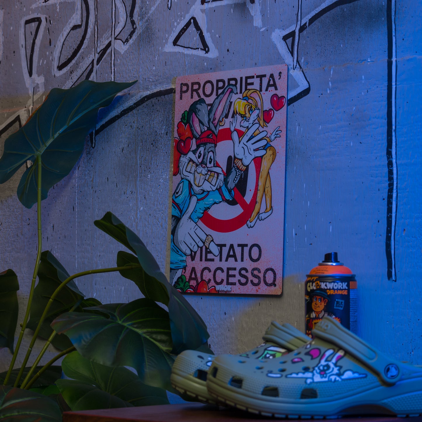 Bugs bunny & Lola private property sign